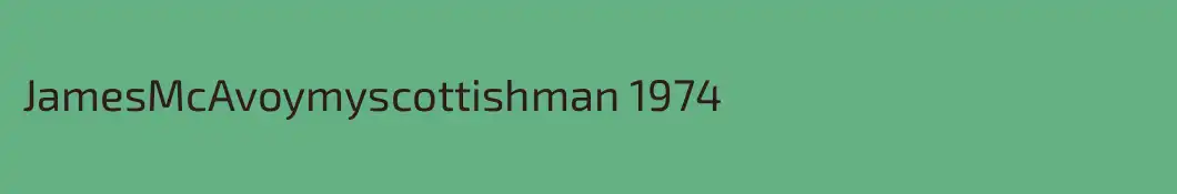 JamesMcAvoymyscottishman 1974